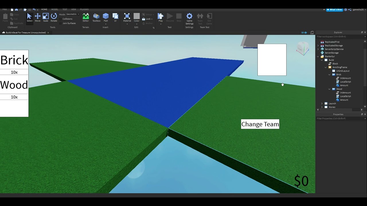 Roblox Studio How To Make A Game Like Build A Boat For Treasure Part