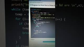 Famous print first n prime number #hackerrank #coding #cprogramming #java #leetcode Wealth