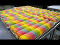 수백번 색칠해서 만드는 🌈무지개 롤 케이크 달인/ Rainbow Roll Cake Master / korean street food