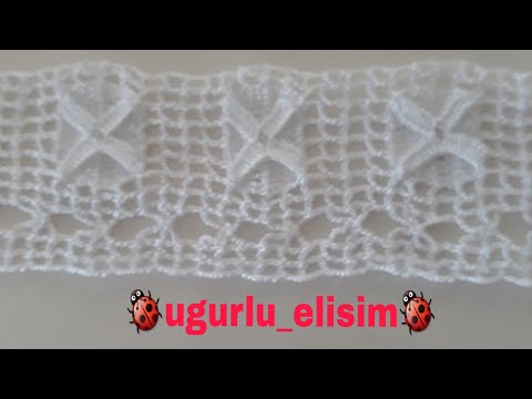 Bohça  modeli havlu danteli yapılışı