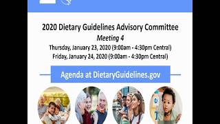 2020 DIETARY GUIDELINES ADVISORY COMMITTEE Fourth Meeting - Morning Session