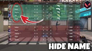 How to Hide Name on Valorant - Tutorial