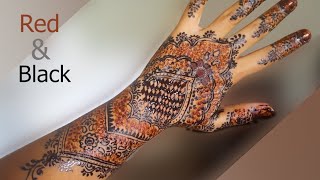 Experiment with Scribe | Mehendi design | Henna tattoo | Red&amp;Black Mehendi design.