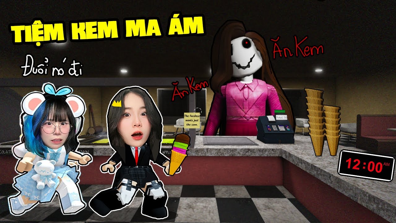 SAMMY VÀ MÈO SIMMY MỞ TIỆM KEM VÀO LÚC 12H ĐÊM TRONG ROBLOX