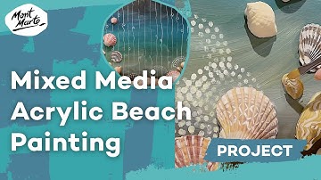 Creating with Hsin Lin: Mixed Media Acrylic Beach Painting