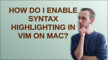 Apple: How do I enable syntax highlighting in vim on Mac?