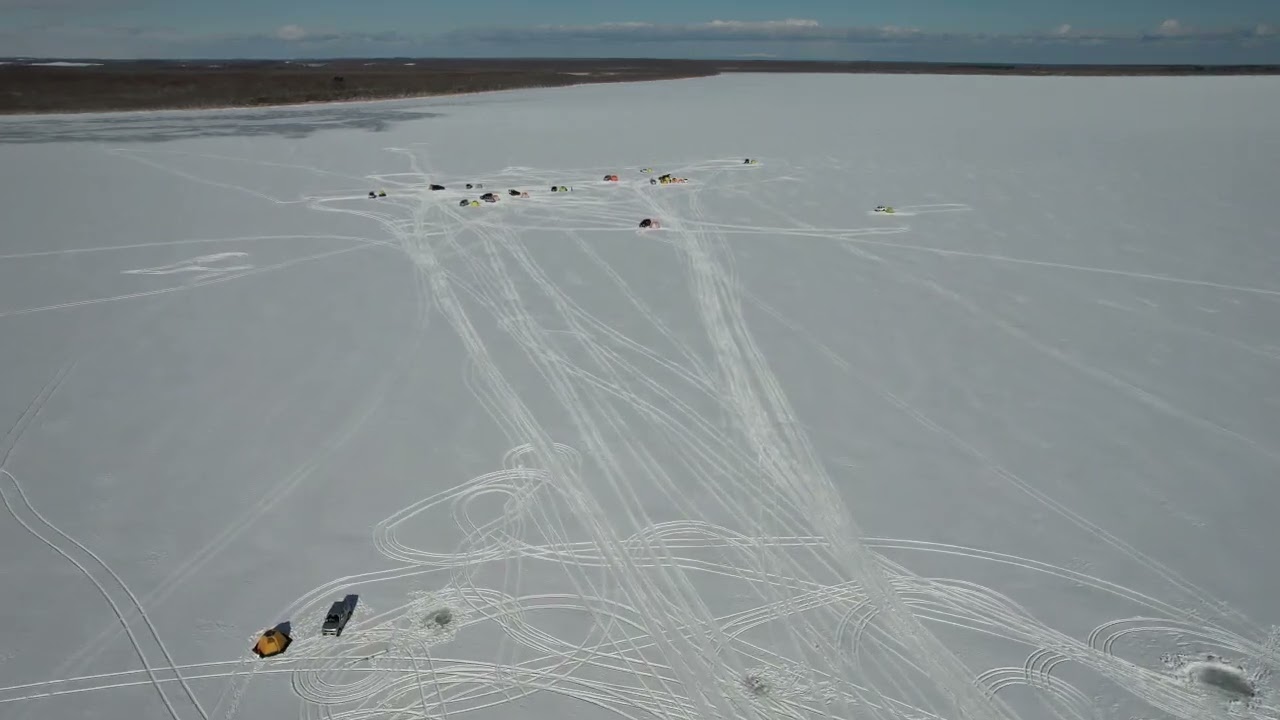 2026.1.25 風連湖のワカサギ釣りテント風景