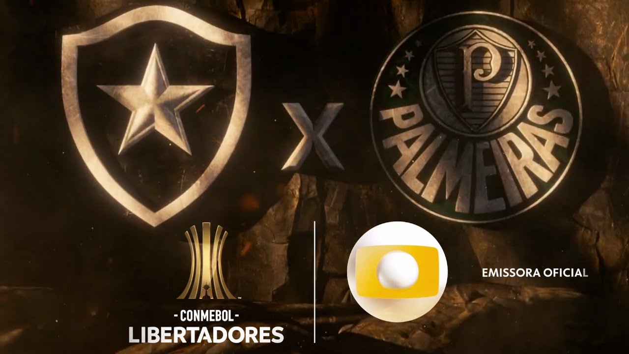 Chamada BOTAFOGO X PALMEIRAS na Libertadores 2024 (GLOBO - jogo de 14/ ...