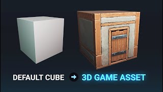 Turn DEFAULT CUBE into 3D GAME ASSET (LOWPOLY) CUBE HUT | Blender and Substance Painter (P1) screenshot 2