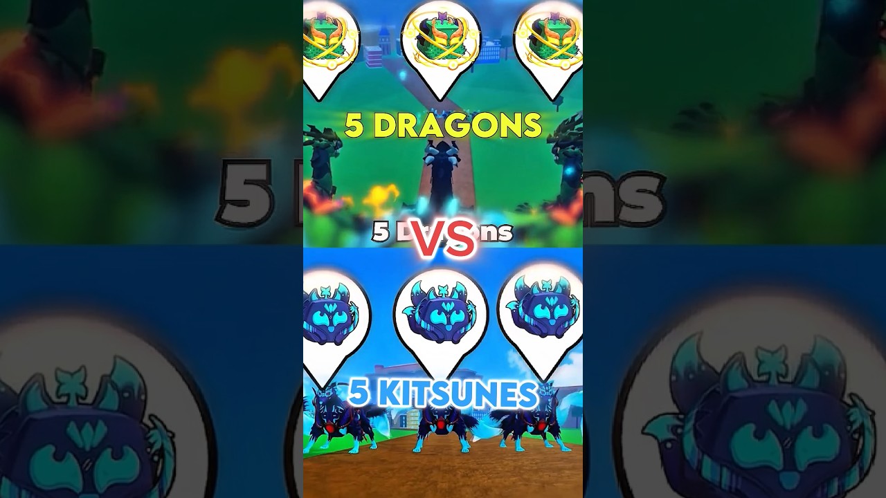 5 Dragons Vs 5 Kitsunes...💀 