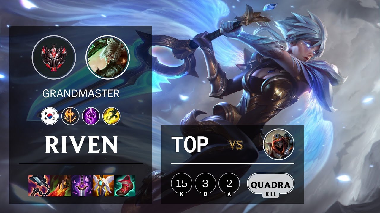 Riven Top vs Zed - KR Grandmaster Patch 11.24b