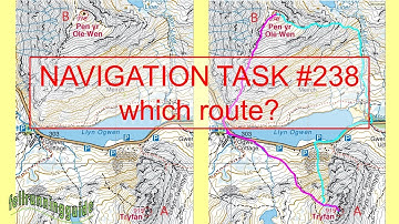 Navigation Task 238 - which route up Pen yr Ole Wen? #mapreading #Snowdonia #Eryri #fellrunning