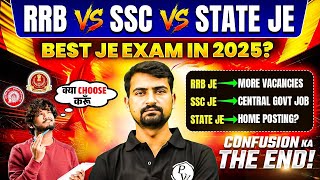 RRB JE Vs SSC JE Vs State JE ⚔️ | 2025 में कौन सा JE Exam है KING? | कौन है आपके लिए Perfect Exam?