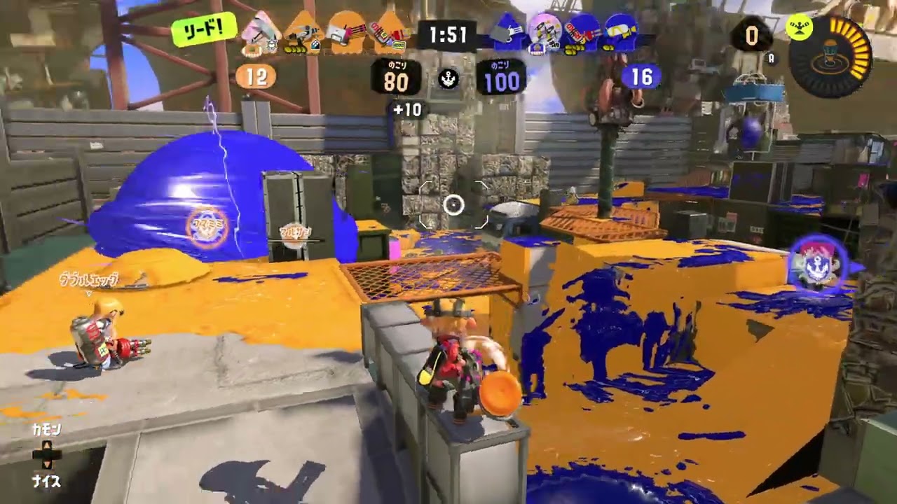 【スプラトゥーン３】プレイ記録266_ガチアサリ_バレルスピナー
