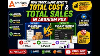 How Stock Input Affects Total Cost & Total Sales in Aronium POS | Documents vs Quick Inventory Guide