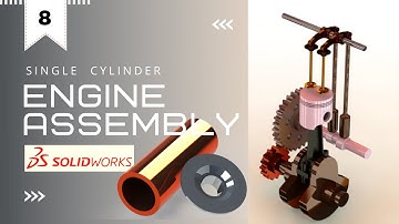 Part8-Single Cylinder Engine Assembly|Piston pin & Retainer|Learn SolidWorks through exercise|CURIOS