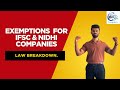 CA Inter | Corporate & Other Laws| Exemptions to IFSC& Nidhi Companies|