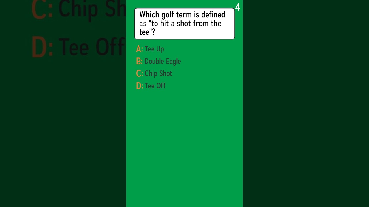 What golf term means to hit a shot from the tee?