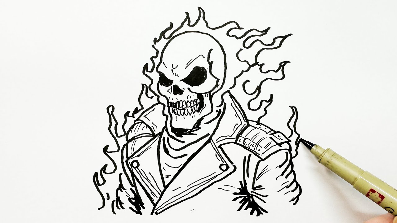 ArtStation - Drawing 'ghost rider'