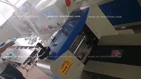 Teeth floss feeding flow type film wrapping sealing packing machine testing video