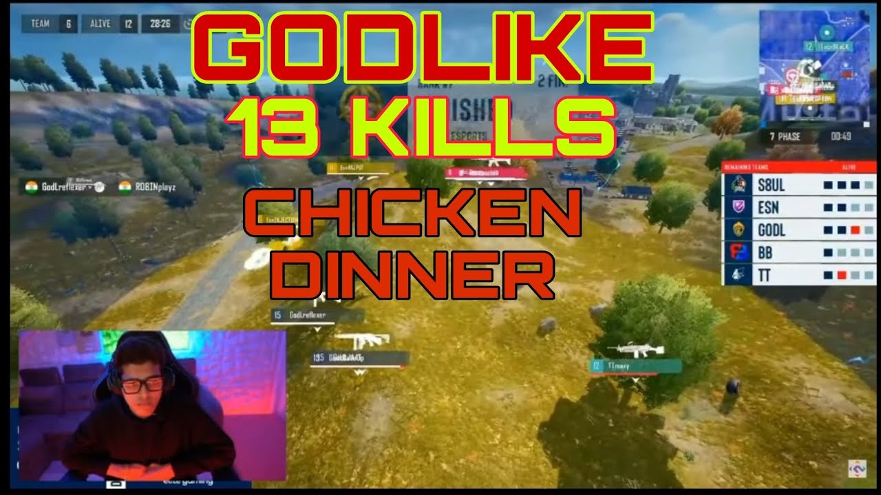 Jonathan reaction Godlike 13 kills chicken dinner pubgnewstet wwcd ...