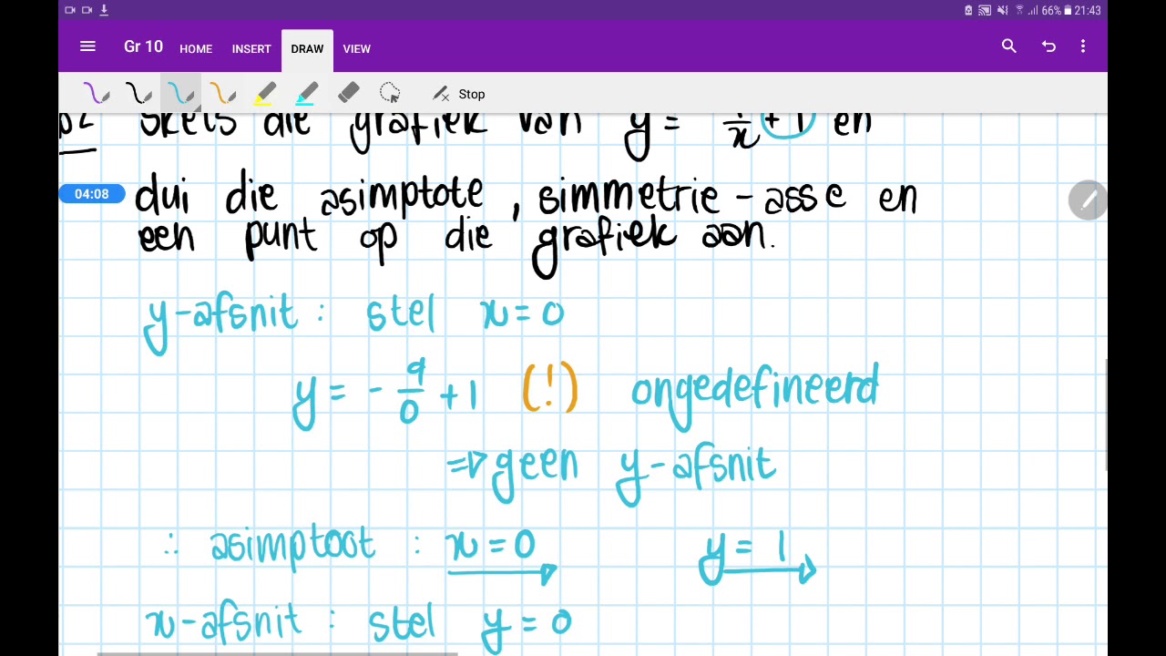 (Gr 10) Skets die hiperbool - YouTube