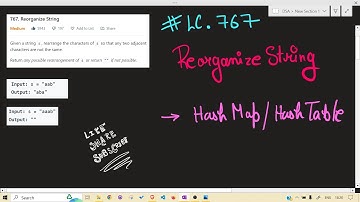 LeetCode | 767. Reorganize String | HashMap