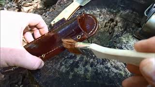 Beeswax and Pine Tar Knife Sheath Leather Treatment