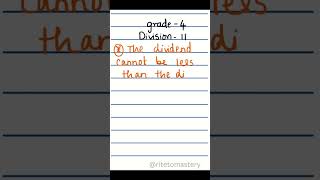 Math - Grade 4|| Division - 11 ||  #shorts #education  #maths