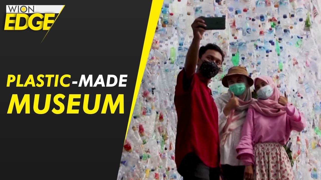 Indonesian museum made from plastic bottles, bags highlights marine crisis