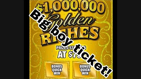 $1,000,000 golden riches $50 texas lottery scratch ticket!!