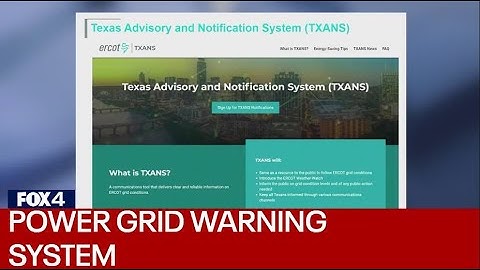 ERCOT launches new power grid alert system