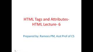 HTML Tags and Attributes| Attributes of html tag(Malayalam) | HTML Lecture 6