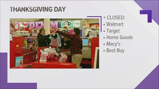Multiple stores expected be closed on Thanksgiving Day