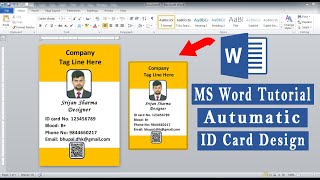 How to make id Card microsoft office 2007 || advance id card design in ms word 2007 || ms word