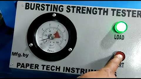 Bursting Strength Tester Manual | Available on IndiaMART