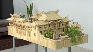 Amazing handicraft! Artisan uses 5200 chopsticks to make ...