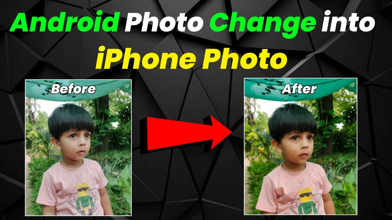 Android Photo Change Into iphone Photo | iphone Photo Editing