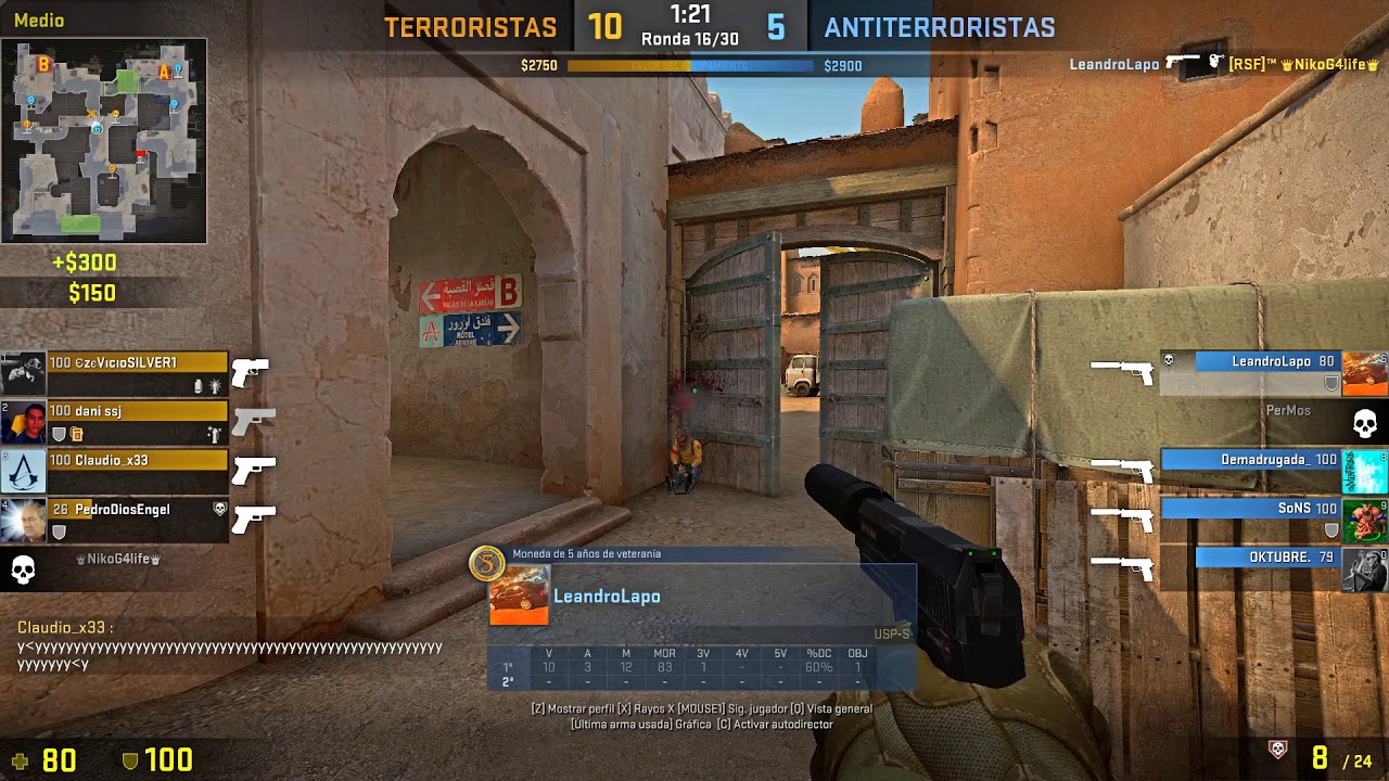 Counter Strike GO - Dust 2 - Pistol Air killing - YouTube