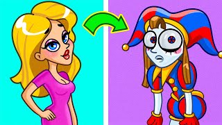 I TURNED INTO POMNI?! || Avocado vs Rainbow Friends vs Amazing Digital Circus || Avocado Couple