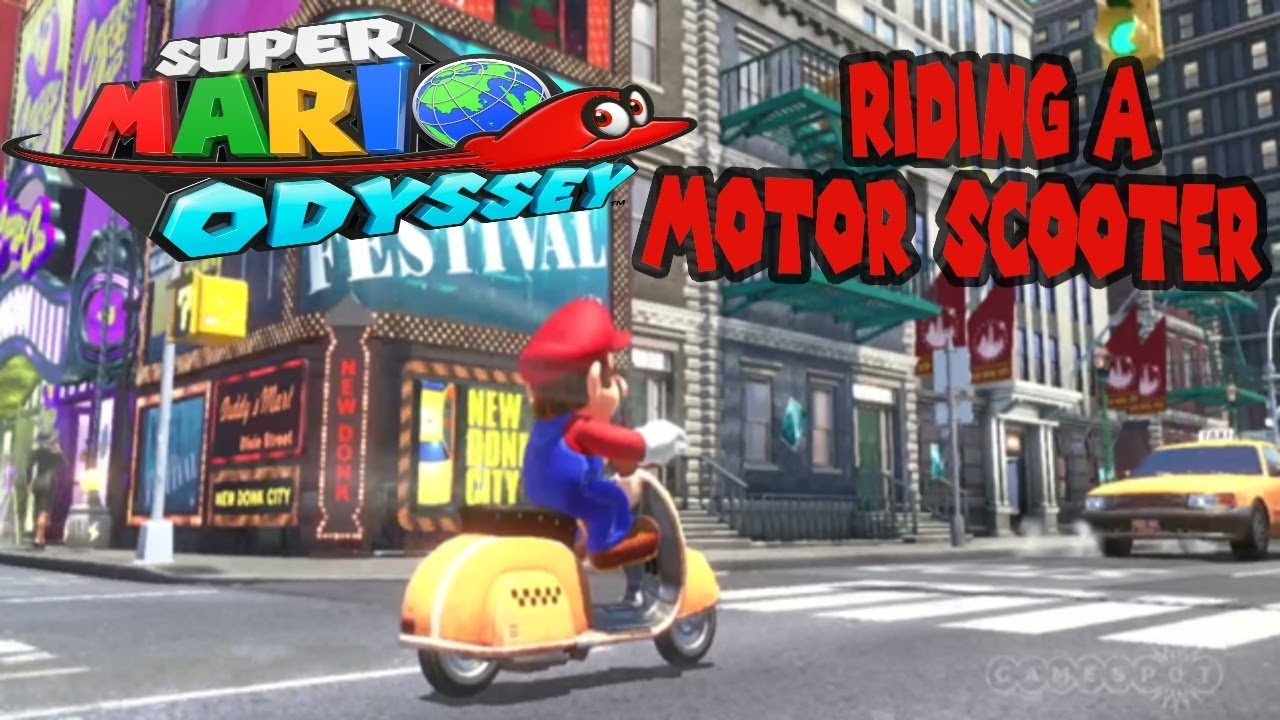 Super Mario Odyssey Riding A Motor Scooter YouTube
