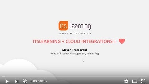 itslearning and Cloud Integrations
