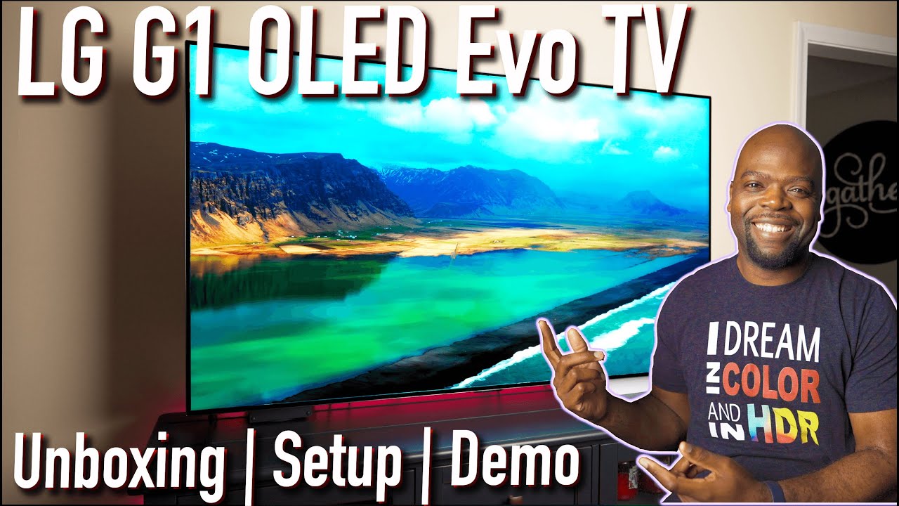 LG G1 OLED Evo 4K HDR TV Unboxing Setup & Demo YouTube