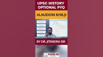 UPSC History Optional PYQ: Alauddin Khilji 🔥 | By Dr. Jitendra Sir 📚 #UPSC #AlauddinKhilji #shorts