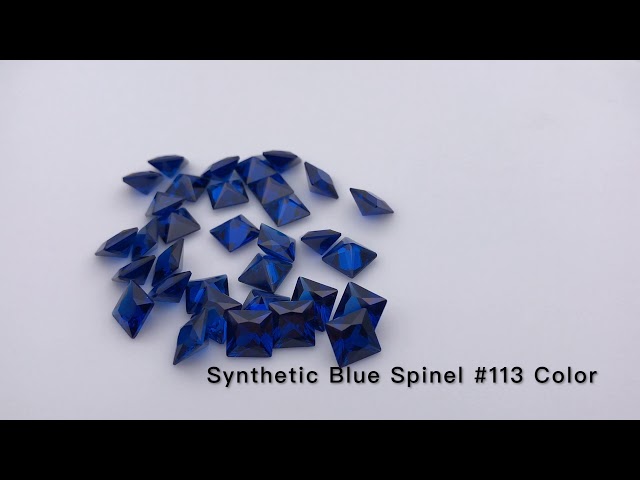 Synthetic Blue Spinel 113# Color Square Princess Cut Gemstones China Suppliers