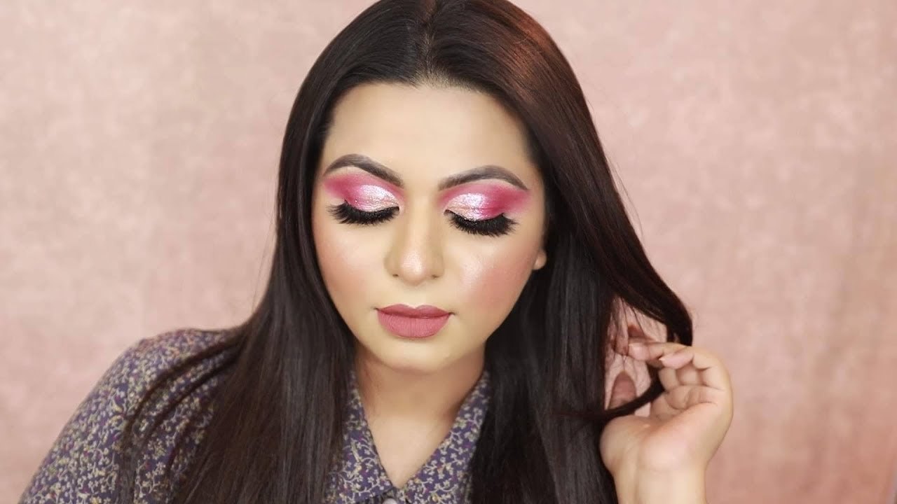 EID LOOK | PINK GLITTER GLAM Tutorial w/ Affordable Products 😍| Bangladesh || Ananya Artistry