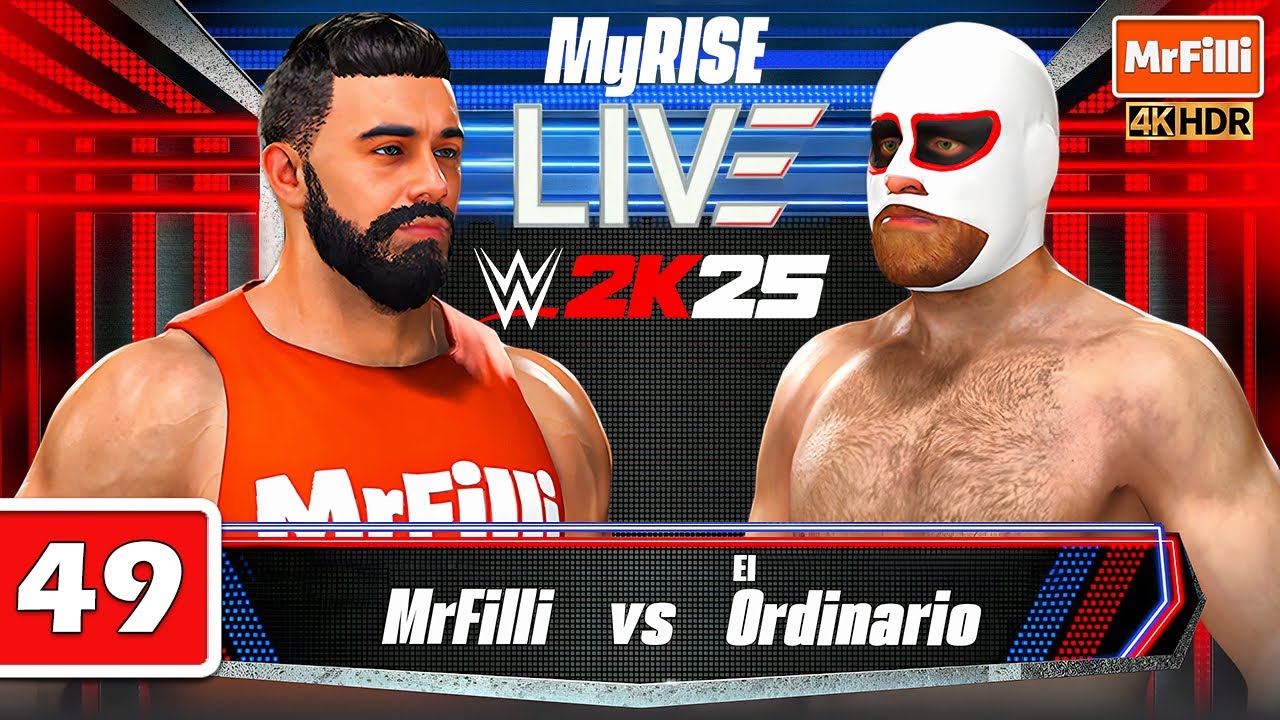 WWE 2K25 - MyRise "Live Events" | MrFilli vs El Ordinario | 49 | PS5 [4K HDR 60FPS] No Commentary