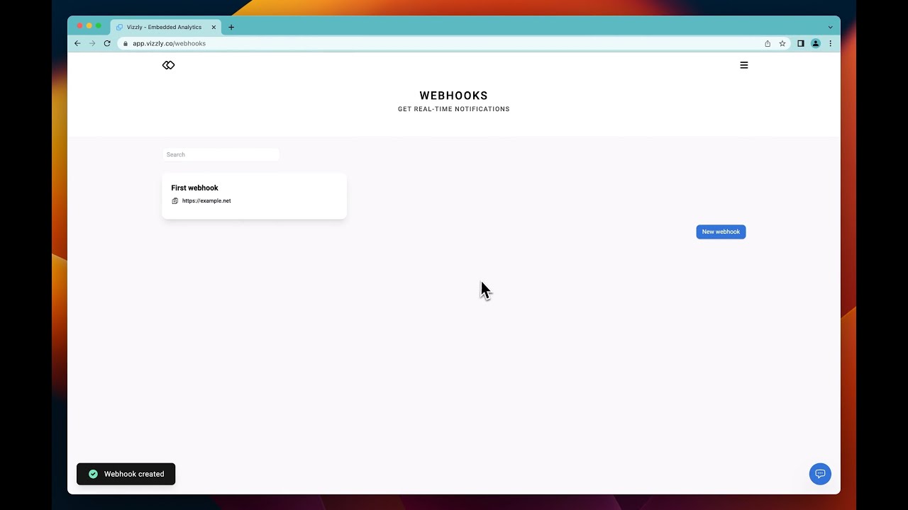 How to attach a webhook to a dashboard on Vizzly - YouTube