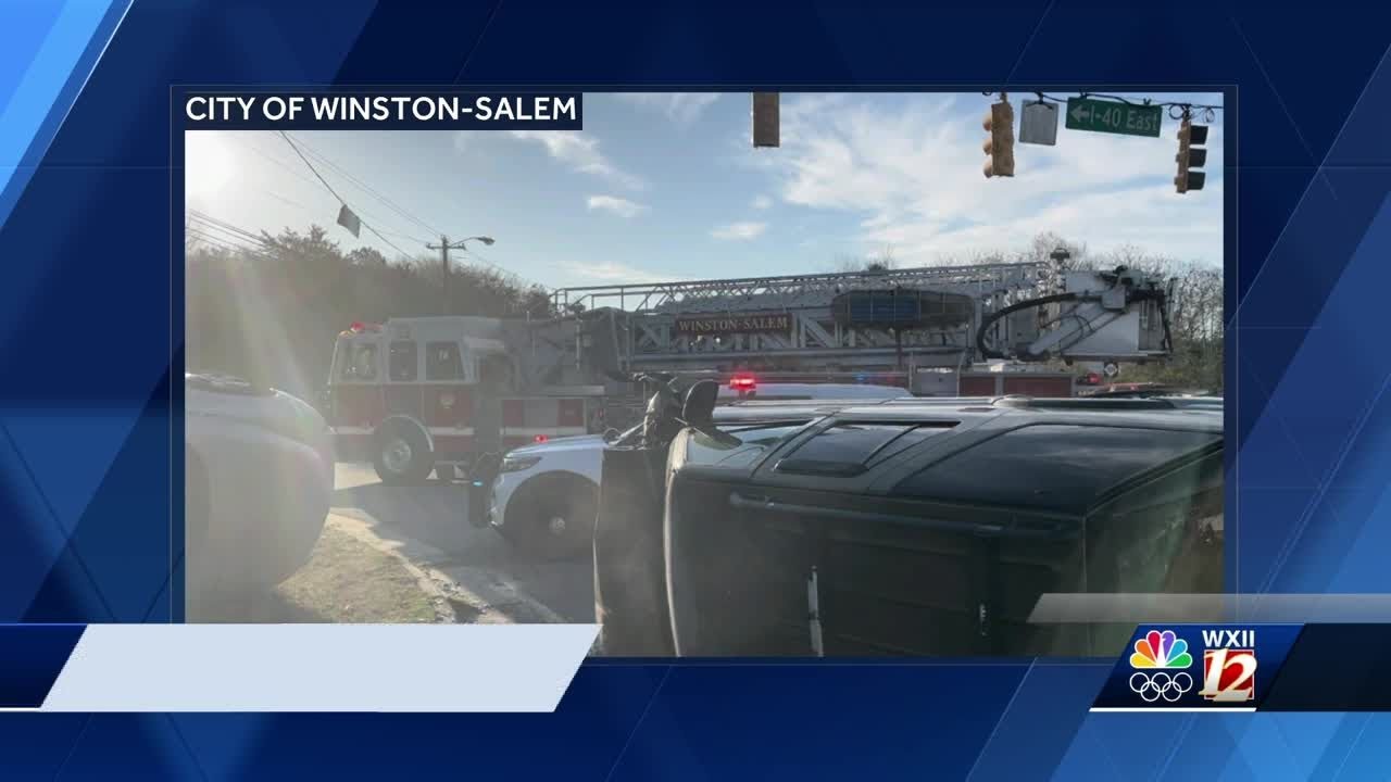 First responders on the scene of a crash in Winston-Salem - YouTube