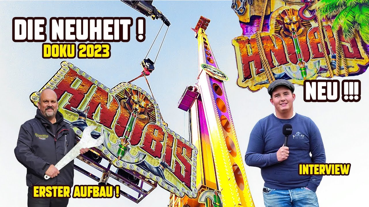 Neuheit 2023 - Anubis - Booster Maxxx - Denies-Kipp - Erster Aufbau - Herbstvolksfest Köln Deutz